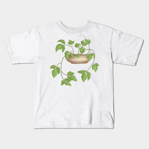 Poison ivy on a pot Kids T-Shirt by Amalus-files